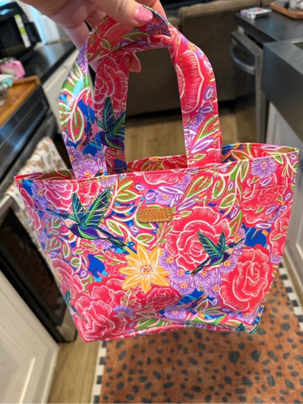 Consuela Artsy Bird Floral Daily Mini Grab 'N' Go Tote